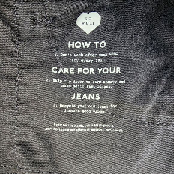 Madewell Jeans Womens 32 Black Sea 9" Mid-Rise Skinny Distressed Casual Stretch - Picture 16 of 16